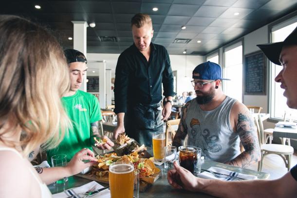 people eating at craft farmacy