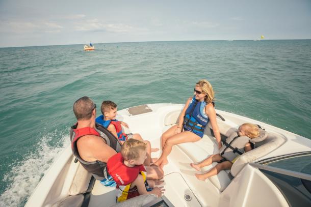 Lake Huron Boating family