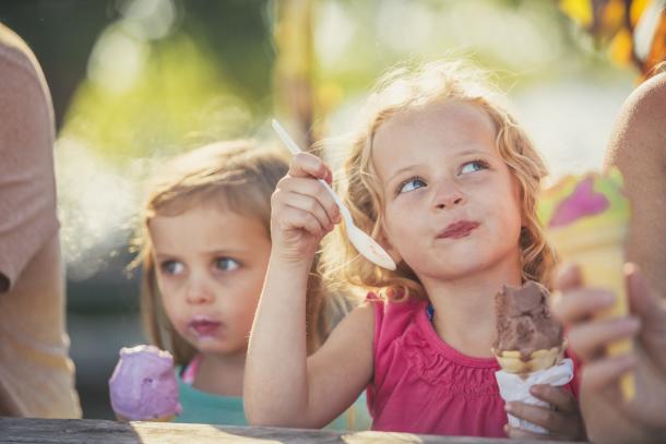 family with ice cream