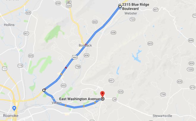 Blue Ridge Parkway Detour Route