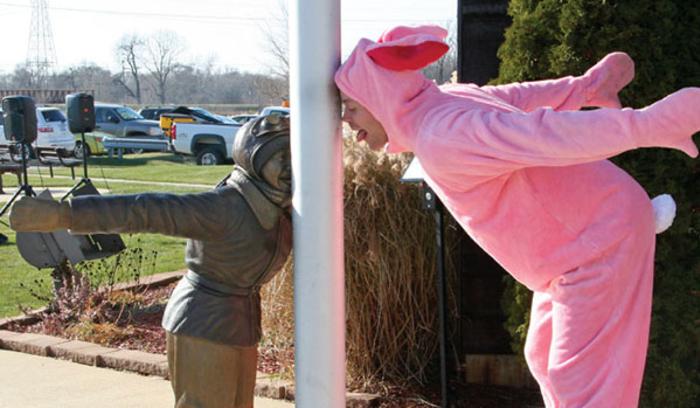 Flick Statue at the Indiana Welcome Center