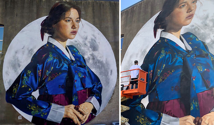 Rensselaer Public Art Walk - woman in Hanbok
