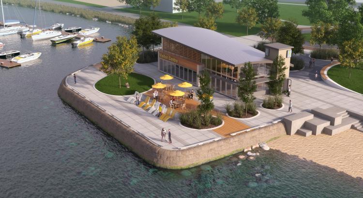 Artist rendering of the new Kelowna Visitor Centre