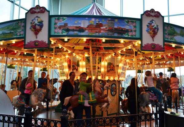 Historic carousel at the Strong Museum
