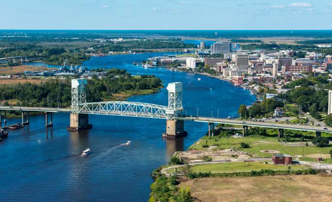 Wilmington riverfront and skyline