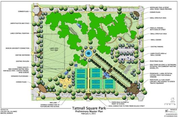 Tattnall Square Park Map