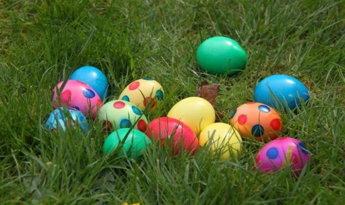 Easter Eggs in Grass