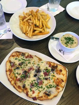 Flatbread and Fries at Twigs Bistro