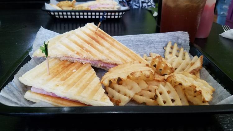 Ham and Cheese Panini at the Waffle Whitch in Martinsville.