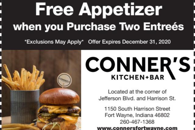 2020 Conner's Coupon-Free Appetizer