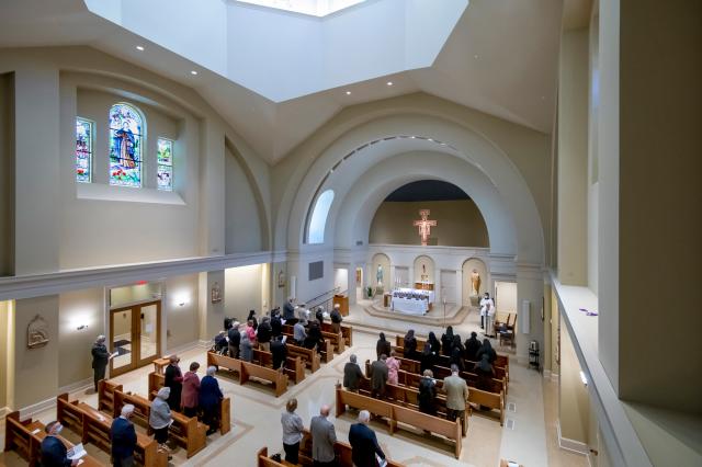Chapel service at the University of Saint Francis