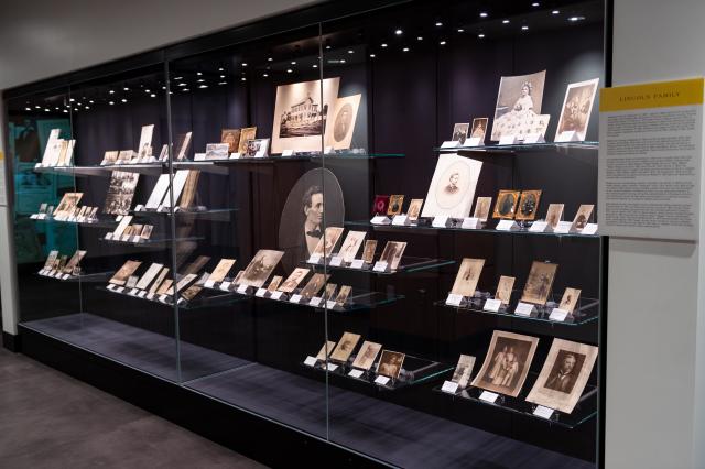 Items on display at the Rolland Center For Lincoln Research