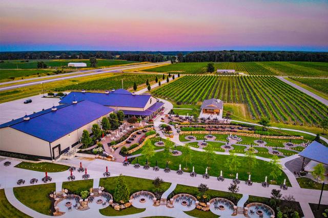 Arial View of Outside of Winery