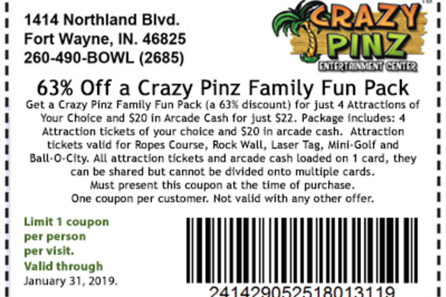 63% Off a Crazy Pinz Family Fun Pack