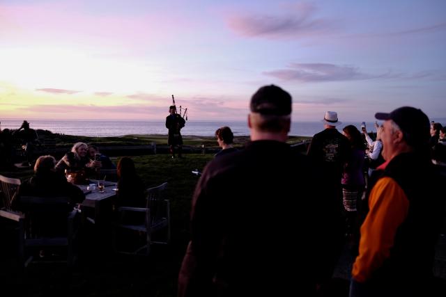 Spanish Bay Bagpiper at Sunset