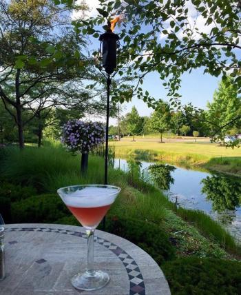 Matt the Miller's Patio Table with martini