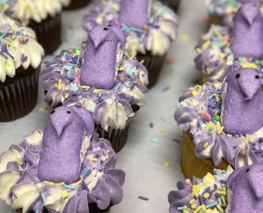Peeps Decorated Cupcakes