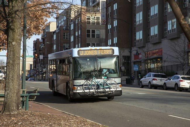 Chapel Hill Transit Bus on Franklin Street