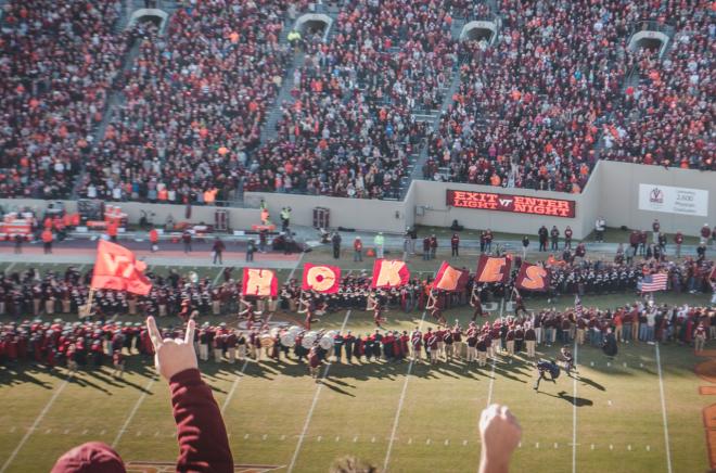 Capacity crowds at Lane Stadium  in Blacksburg, VA