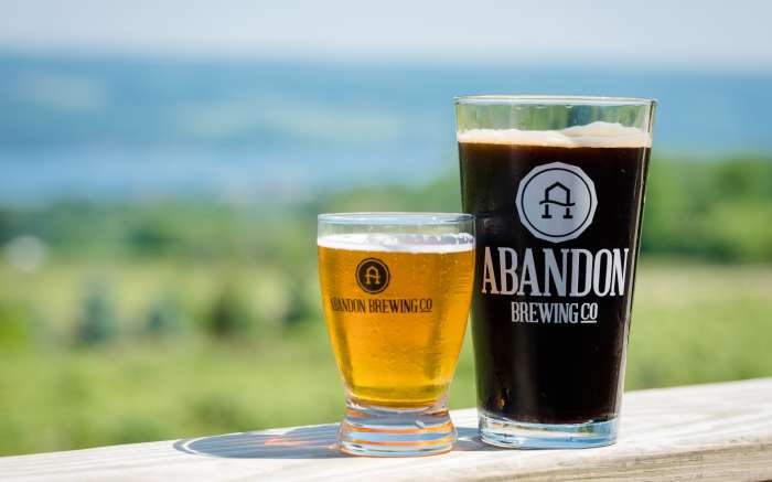 Abandon Brewing beer glass
