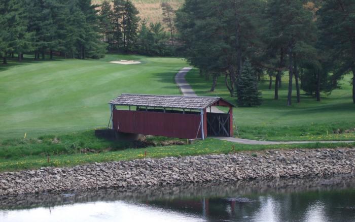 One of Several Covered Bridges on Our Course
