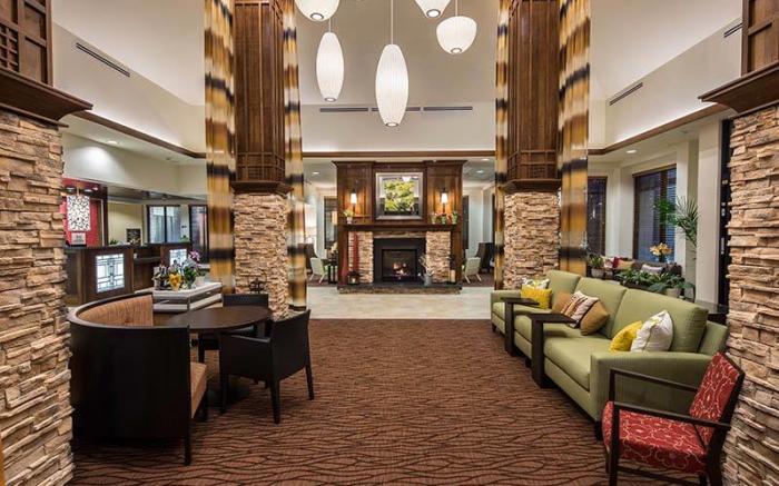 Bright and comfortable lobby area