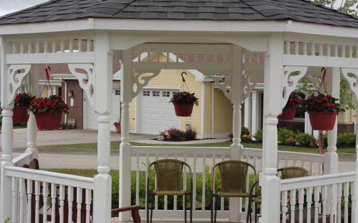 Our independent living residents enjoy the gazebo all year round!