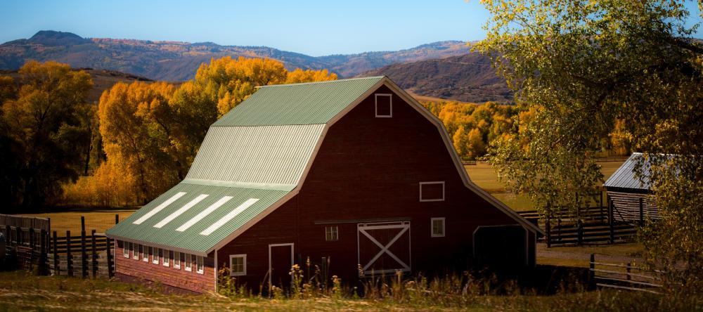 Ranch in the fall outside steamboat springs