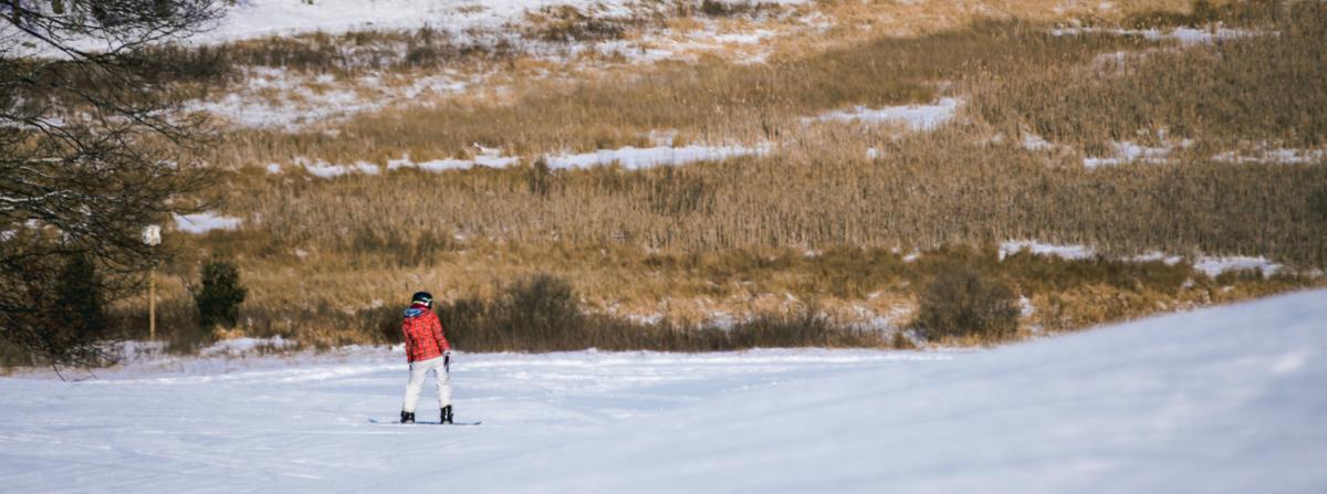 Skiing at Standing Rocks County Park