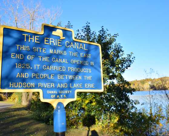 Erie canal history sign