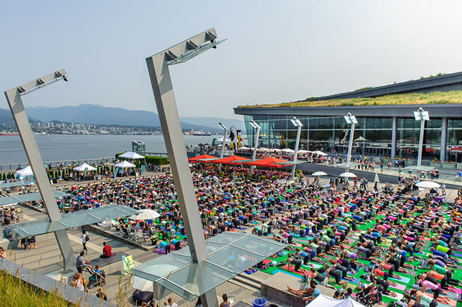 Nooner Yoga at the Vancouver Convention Centre