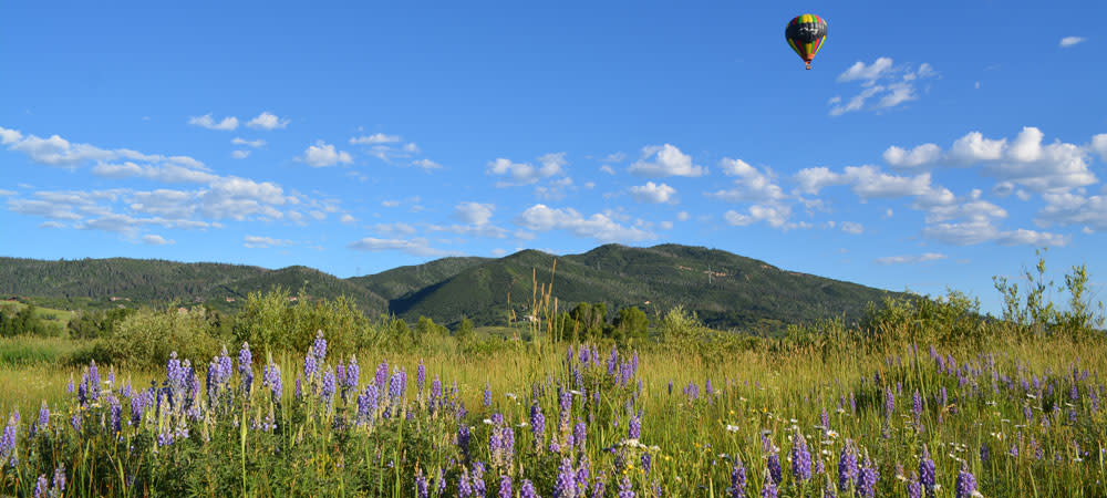 Hot Air Balloon Ride over Steamboat Springs, Colorado