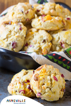 Cranberry and Roasted Sweet Potato Scones  #Recipe | ExploreAsheville.com