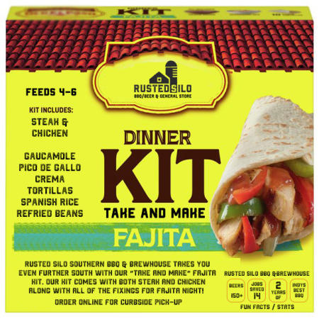 Rusted Silo Fajita Take and Make Dinner Kit (Photo courtesy of Rusted Silo's Facebook Page)