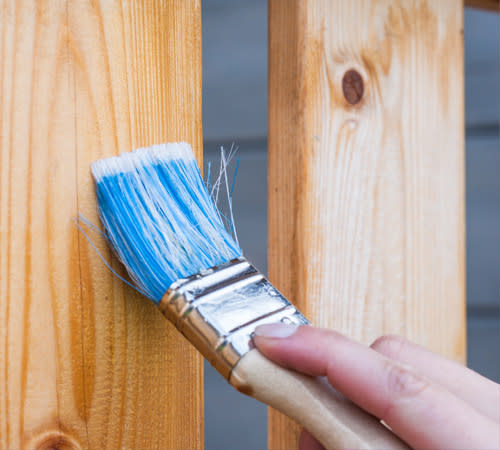 Fence Painting Stock Image