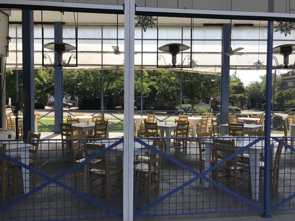 Outdoor patio at Taqueria del Sol in Athens, GA
