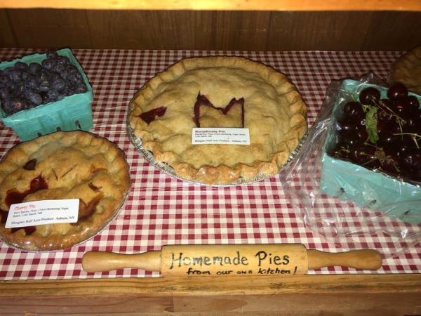 Pies and Cherries from Morgan's Half Acre Produce