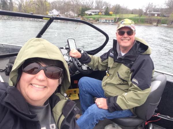 Meet the Fisherwoman - Michelle Barber with husband Rob in their boat