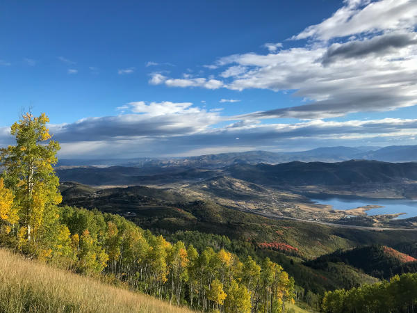 Scenic view of Jordanelle Resevoir from Deer Valley