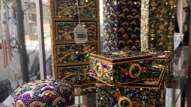 Mardi Gras Jewelry Boxes and Bottle Holders
