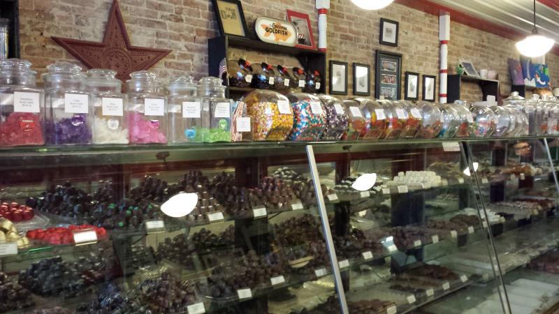 Customers choose their favorites at the Martinsville Candy Kitchen. 