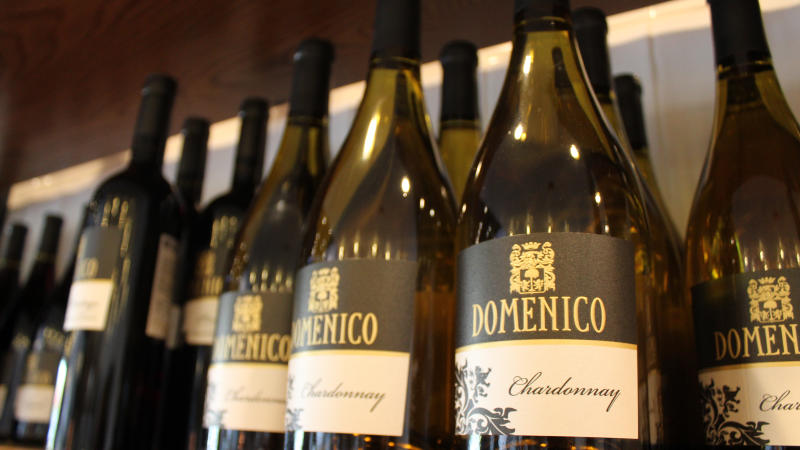 Wine bottles at Domenico