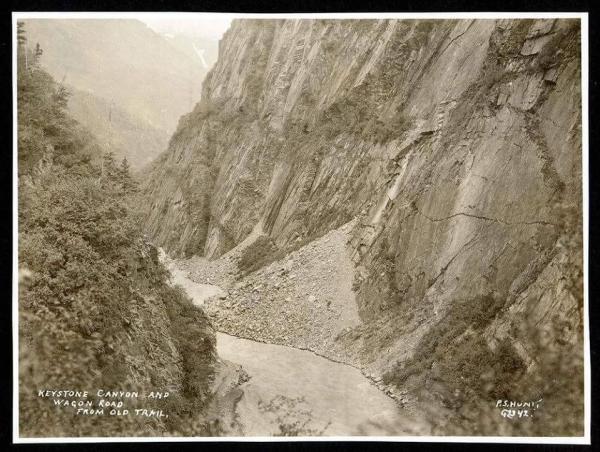 an historic photograph of Keystone Canyon