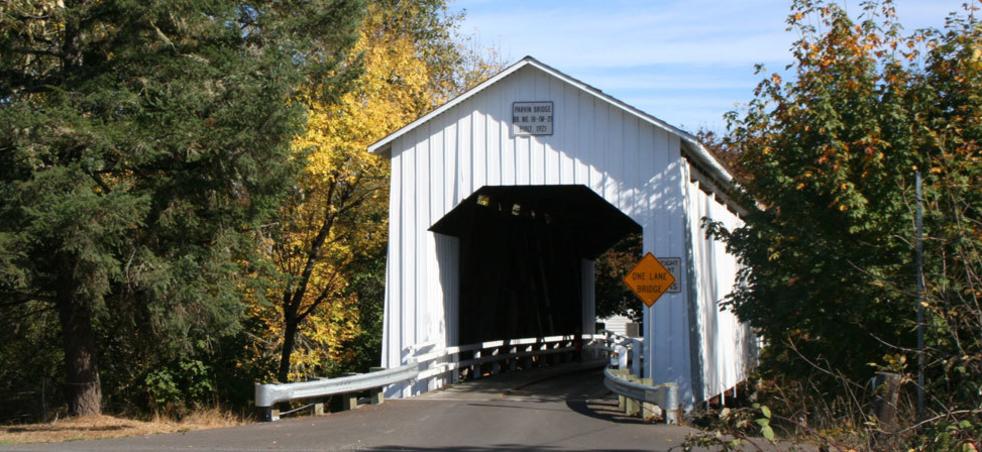 Parvin Covered Bridge Eugene Cascades Oregon Coast