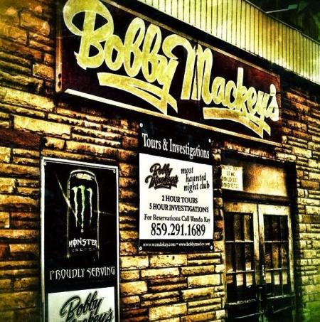 photo of the sign at bobby mackey's bar in northern kentucky, which is said to be one of the most haunted locations in america