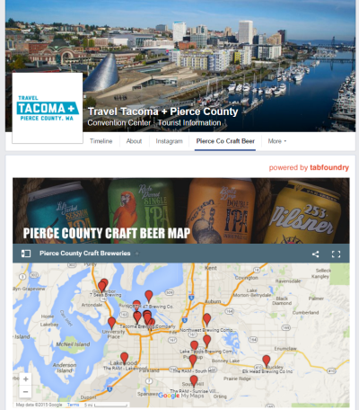 Pierce County Craft Breweries Map on Facebook page