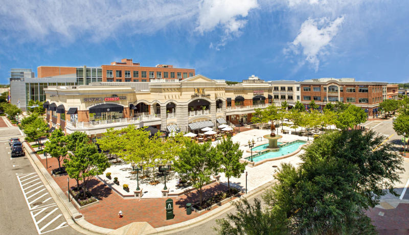 Aerial view of Town Center Virginia Beach