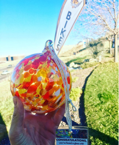 Colorful glass orb