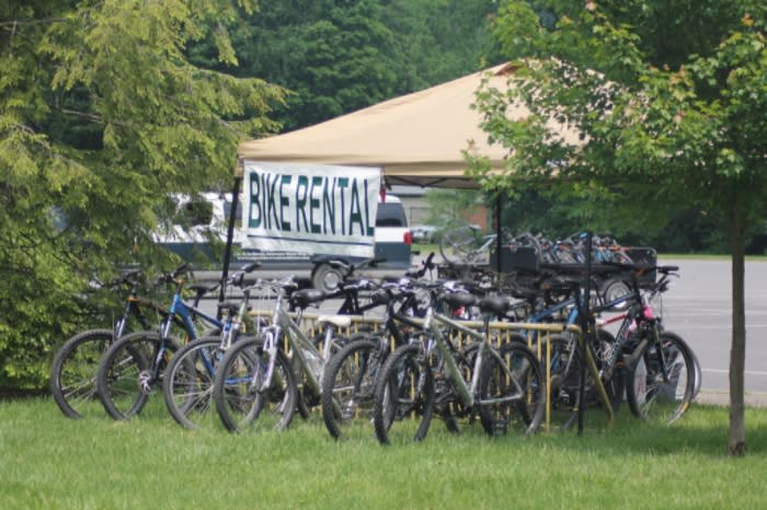 Biking the McDade Trail in the Pocono Mountains