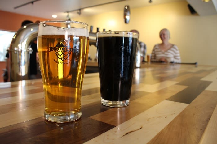 Beers Sitting On Bar